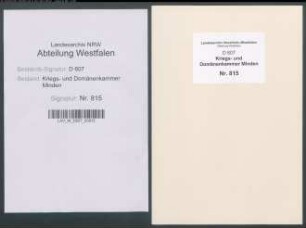 Amt Reineberg - Vogtei Gehlenbeck - Bauerschaft Frotheim: Unterlagen der Revisionskommission - Band 1
