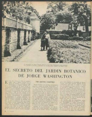 El secreto del jardin botanico de Jorge Washington