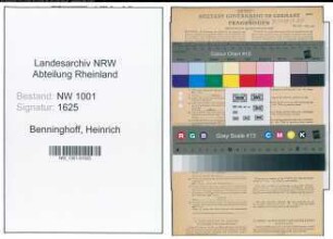 Entnazifizierung Heinrich Benninghoff, geb. 09.03.1911 (Kaufmann)