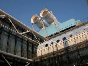 Centre Pompidou, Fassadendetails, Lüftung