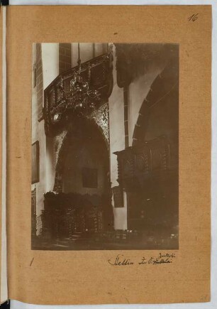 Jacobikirche, Stettin: Innenansicht (aus: Skizzen- und Fotoalbum 25)