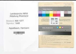 Entnazifizierung Hermann Appelbaum , geb. 13.10.1912 (Polizist)