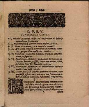 Dissertatio Juris Publici De vicariatu Italico