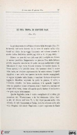 15: Di una testa di giovine Pan