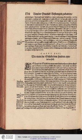 Caput VIII. Wie man die Stücke von hinden eynladen soll