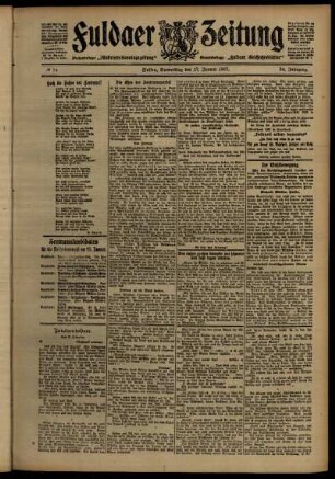 Ausgabe vom Donnerstag, den 17. Januar 1907.