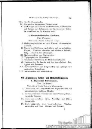 1. Allgemeine Hüttenkunde