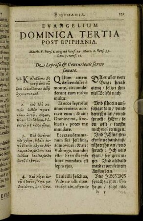 Evangelium Dominica Tertia Post Epiphania.