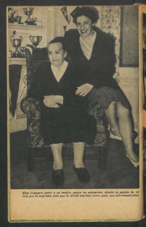 Elsa Irigoyen junto a su madre [...] - [Fotografía]