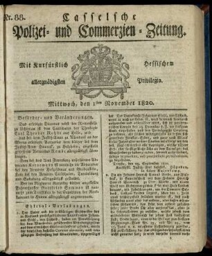 Nr. 88, Mittwoch, den 1sten November 1820