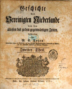 Geschichte der Vereinigten Niederlande von den ältesten bis zu den gegenwärtigen Zeiten, 2