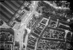 Leipzig, Hauptbahnhof, Bahnhofsplatz (senkrecht)