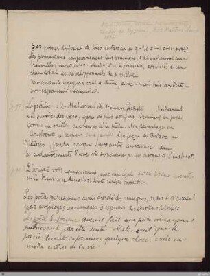 Mallarmé : notes. Paris : Publications de la Vogue, 1886, S. 10 - 12