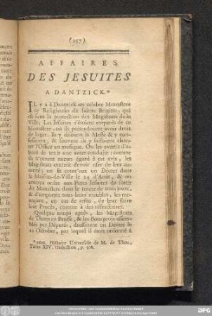 Affaires Des Jesuites A Dantzick.