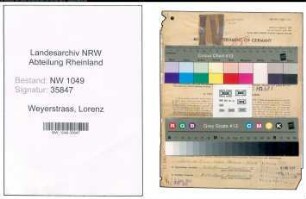 Entnazifizierung Lorenz Weyerstrass , geb. 11.05.1892 (Postbeamter)