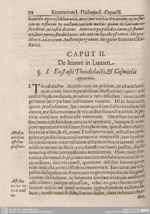 Caput II. De Itinere in lunam.
