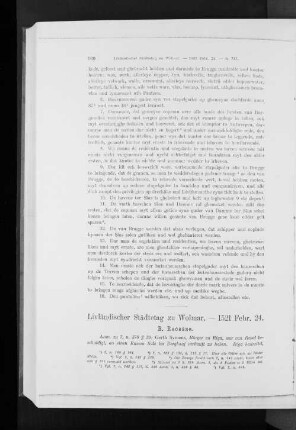 Livländischer Städtetag zu Wolmar. - 1521 Febr. 24. B. Recesse.