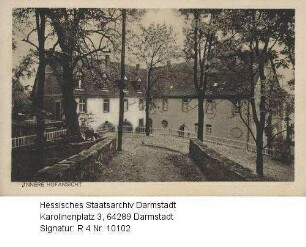 Reichelsheim im Odenwald, Schloss Reichenberg / Kur- und Erholungsheim Schloss Reichenberg mit Hofgut Frohnhof, innere Hofansicht