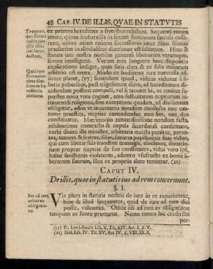 Caput IV. De illis, quae in statutis ius ad rem concernunt
