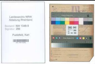 Entnazifizierung Karl Puetzfeld , geb. 11.05.1900 (Bauunternehmer)