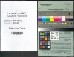 Entnazifizierung Peter Kroenung , geb. 22.12.1895 (Beamter)
