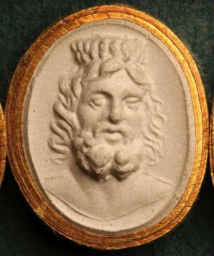 Kopf des Jupiter Serapis, vorwärts geschnitten (Daktyliothek, Supplement)
