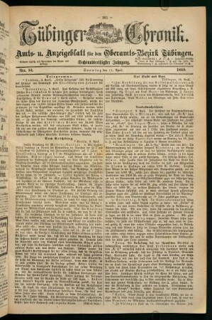 11. April (Nro. 84) - 15. April (Nro. 87)