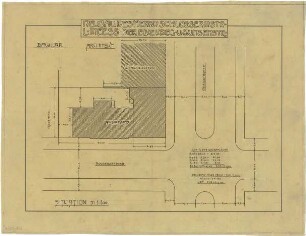 Billing, Hermann; Karlsruhe, Kriegsstr. 159 / Bunsenstr. 12; Doppelhaus L. Meess - Lageplan