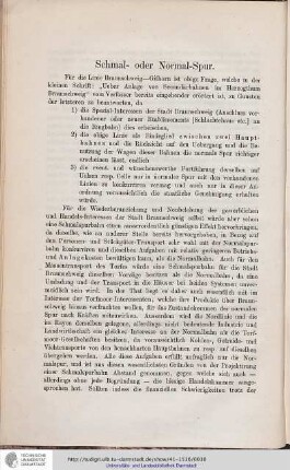 Schmal- oder Normal-Spur
