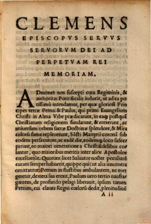 Bulla Clementis divina providentia Papae VII. qui attendens quod Basilica Petri Principis Apostolorum ... : [pro aedificanda Basilica S. Petri]