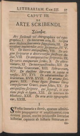 Caput III. De Arte Scribendi