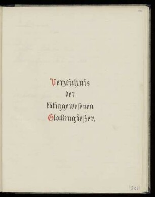 Verzeichnis der tätiggewesenen Glockengießer