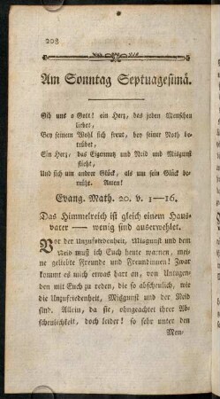 208-220, Am Sonntag Septuagesimae.