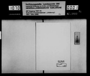 Frank, Theodor, Freiburg Bewerber: Brauerei Ganter AG -Fragment-