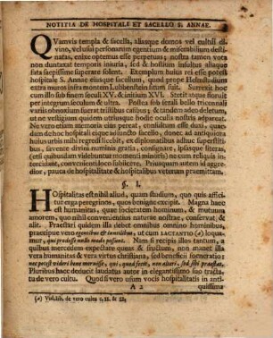 Notitia de hospitali et sacello S. Annae prope et extra muros Helmstadii