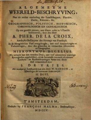 Algemeine Werreld-Beschryving, 2