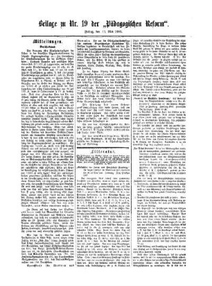 Litteratur : Beilage zu No. 19 der Pädagogischen Reform
