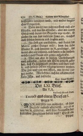 Der LXI. Brief. - Der LXX. Brief.