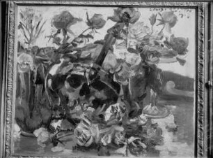 Totenkopf und Rosen