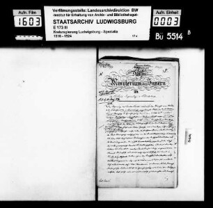 Kommunsachen: Liegenschaften, Oberamt Weinsberg