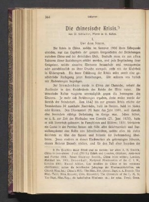 Die chinesische Krisis. I