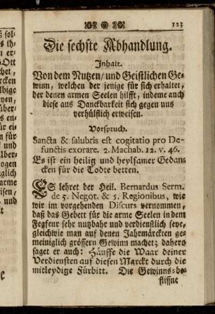 Die sechste Abhandlung.
