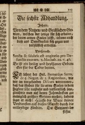 Die sechste Abhandlung.