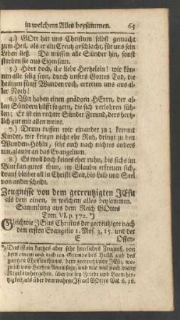 Zeugnisse von dem gegreutzigten JEsu als dem einen, in welchem alles beysammen