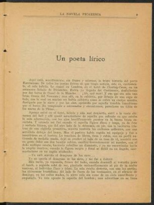 Un poeta lírico