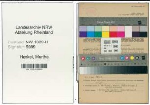Entnazifizierung Martha Henkel , geb. 29.10.1890 ()
