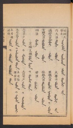 京城文職 = Gemun hecen i bithei hafan