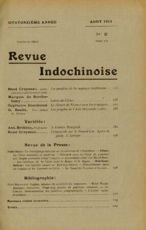 Aout 1911. No. 8