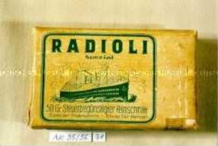Pappschachtel für "RADIOLI Spezial 50 Gr. Steuerbegünstigter Feinschnitt"