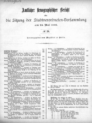 No. 20, 24. Mai 1888